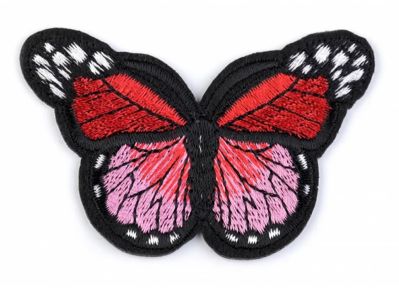 Felvasalható folt - bordó pillangó