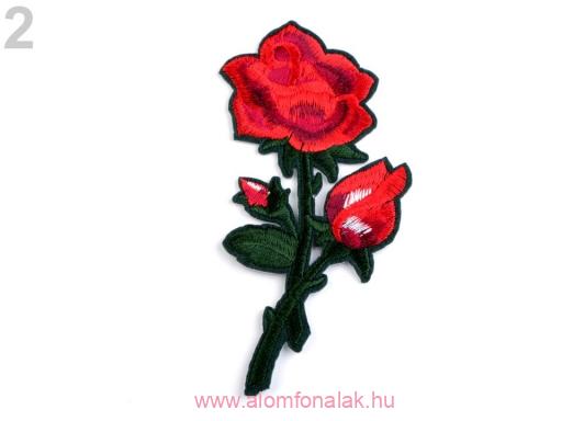 Felvasalható folt - piros rózsa