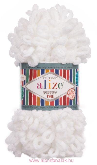Alize Puffy Fine 55 - fehér