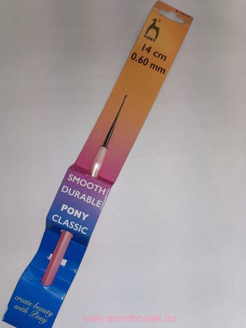 Acél horgolótű nyéllel - 0,6 mm, 14 cm