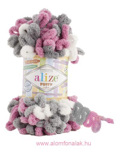 Alize Puffy Color 6070 - lila, szürke, fehér