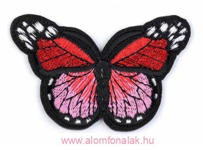 Felvasalható folt - piros pillangó