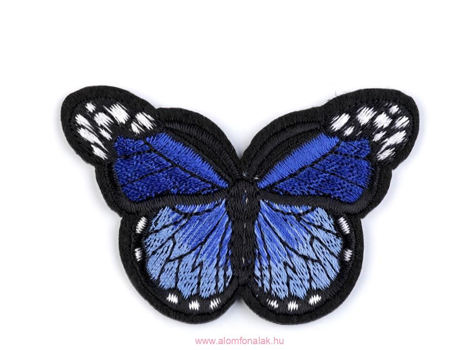 Felvasalható folt - sötétkék pillangó
