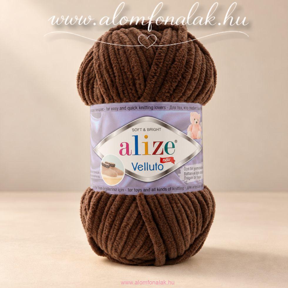 Alize Velluto 493 - sötétbarna