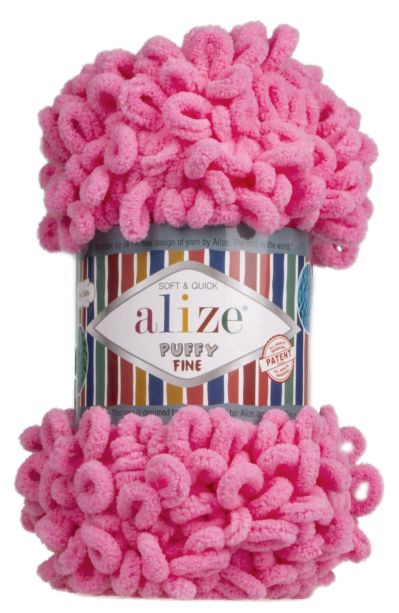 Alize Puffy Fine 121 - cukor rózsaszín