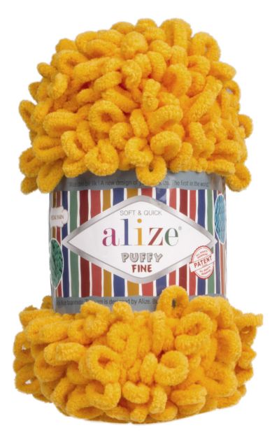 Alize Puffy Fine 82 - sárga / mustár