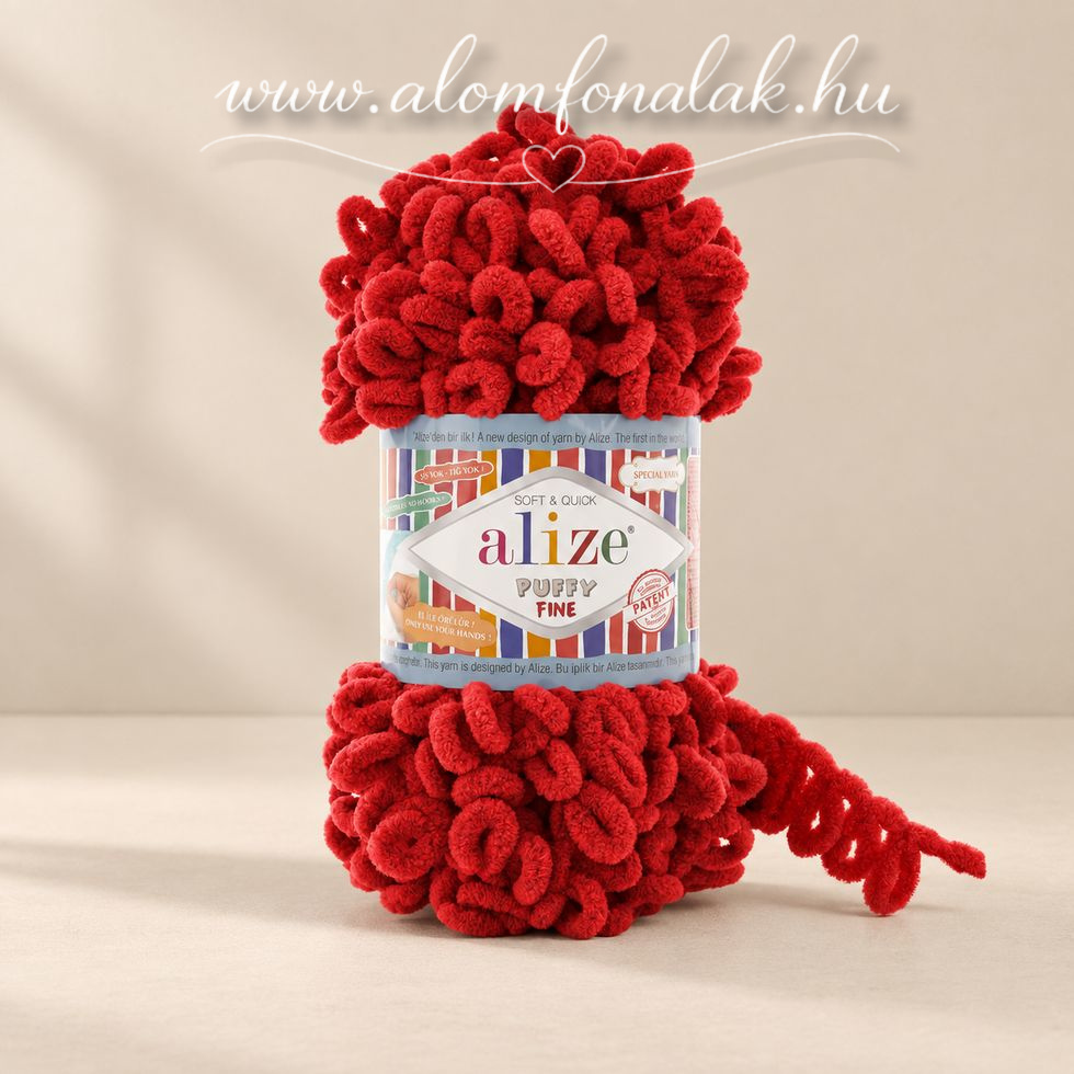 Alize Puffy Fine 56 - piros
