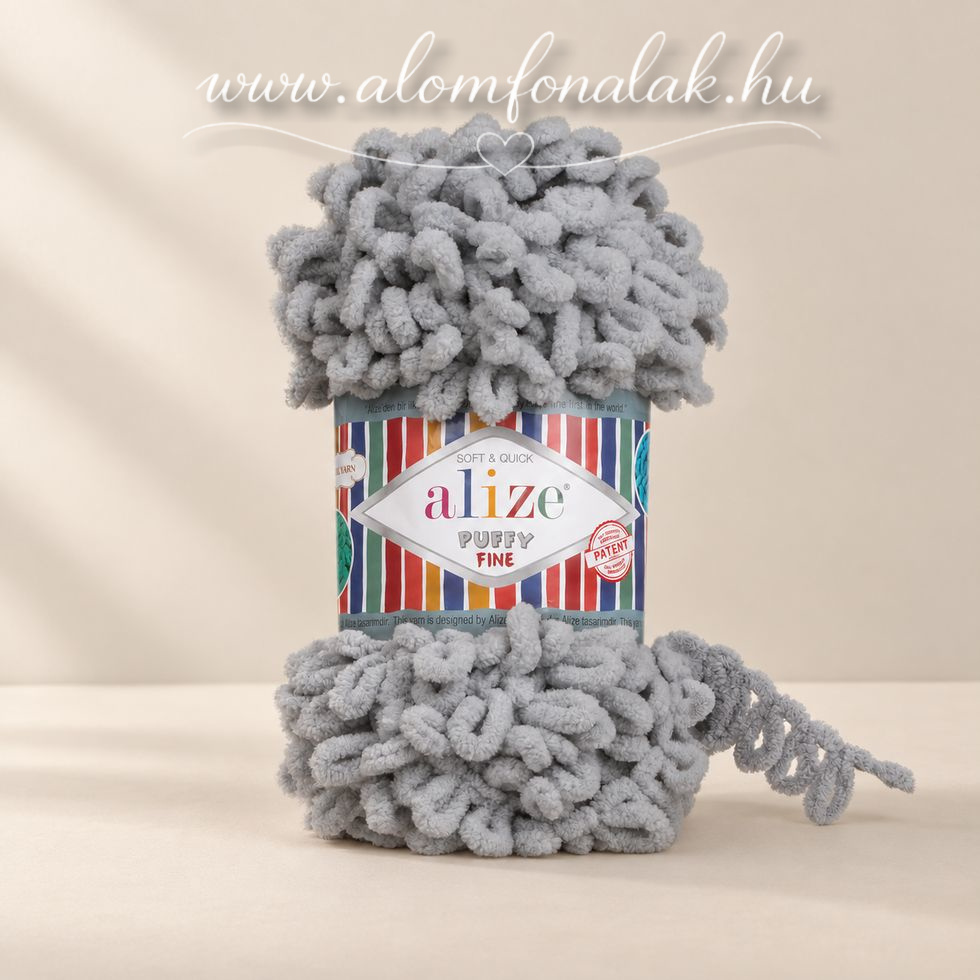 Alize Puffy Fine 343 - acél szürke