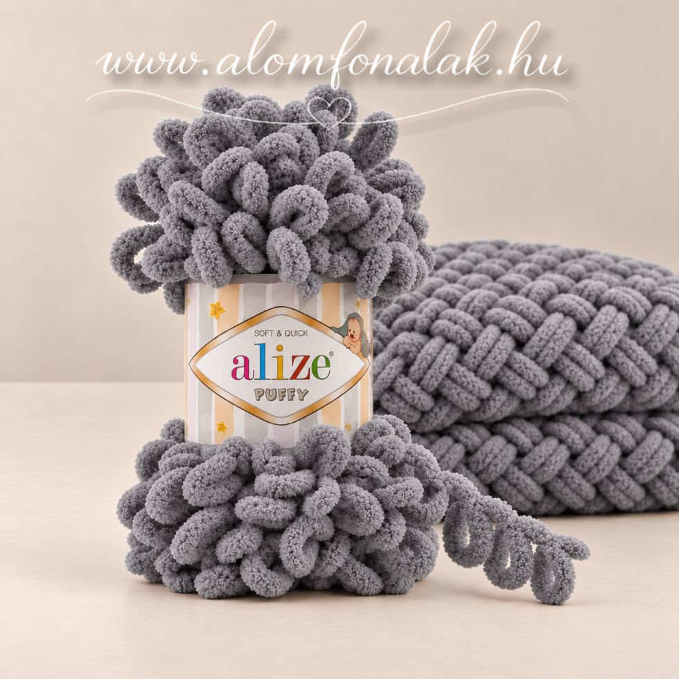 Alize Puffy 428 - közép szürke