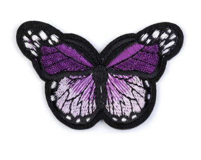 Felvasalható folt - lila pillangó