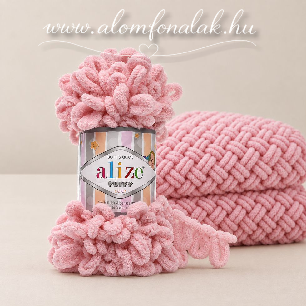Alize Puffy 161 - púder rózsaszín