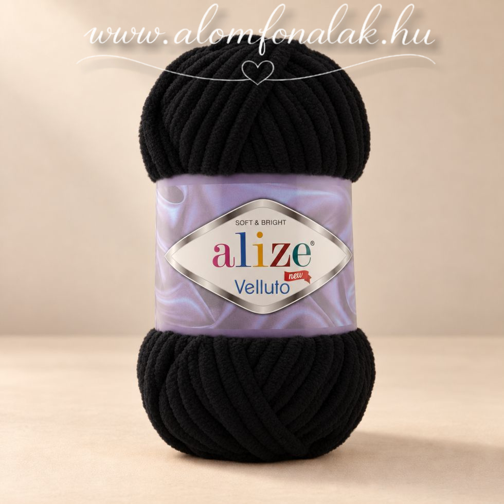 Alize Velluto 60 - fekete