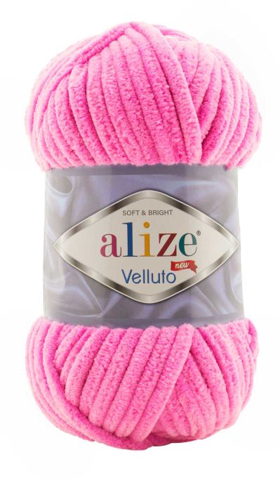 Alize Velluto 121 - cukor rózsaszín