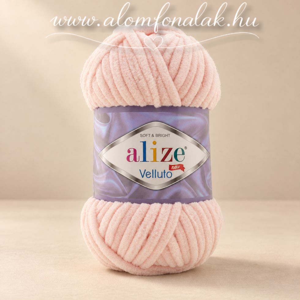 Alize Velluto 340 - púder rózsaszín