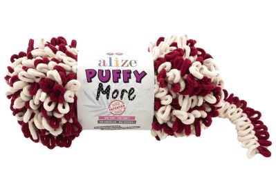 Puffy MORE 6271 - bordó/bézs