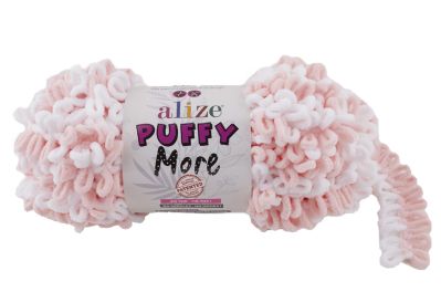 Alize Puffy MORE 6272 - lazac, fehér