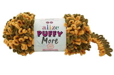 Puffy MORE 6277 - oliva/mustár