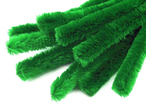 Zseníliadrót 15mm - 30cm hosszú - zöld