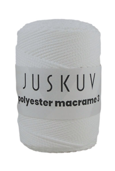 Polyester macrame Juskuv 01 - fehér