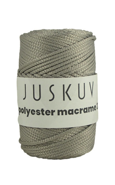Polyester macrame Juskuv 27 - közép szürke