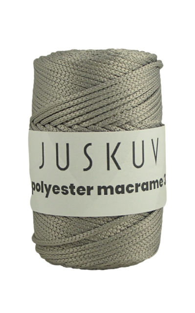 Polyester macrame Juskuv 63 - közép szürke