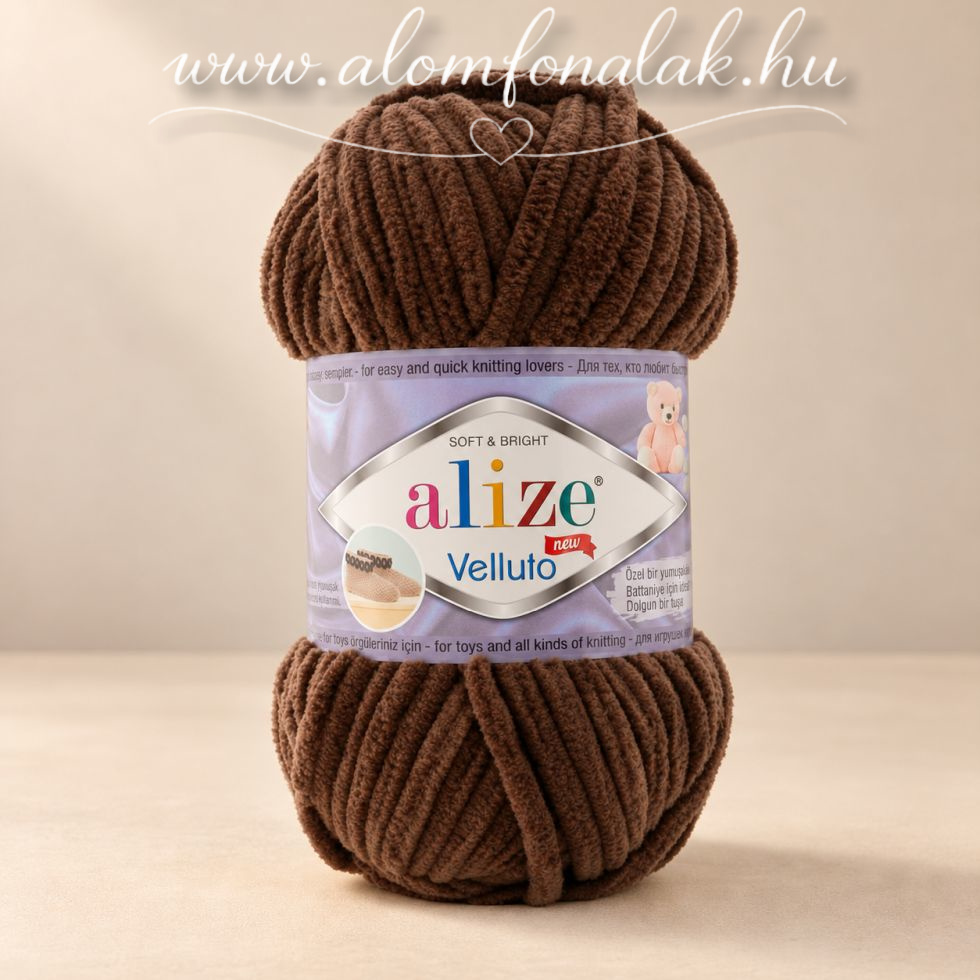 Alize Velluto 493 - sötétbarna