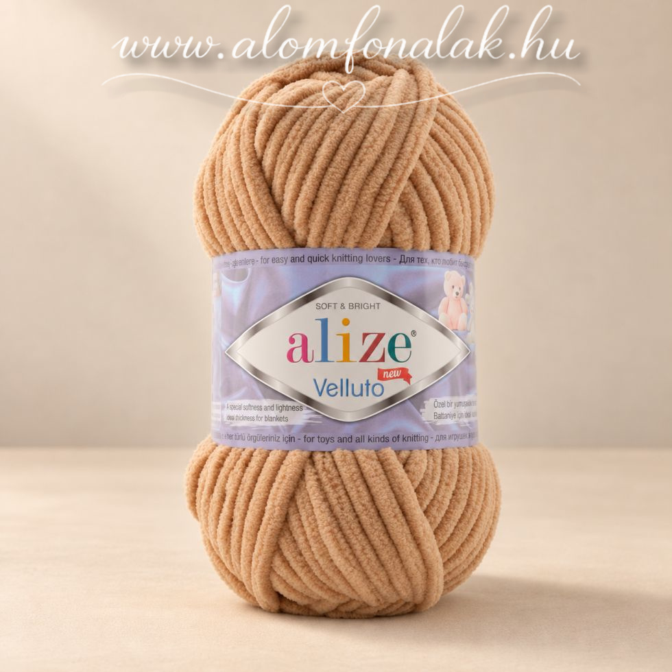 Alize Velluto 199 - halványbarna
