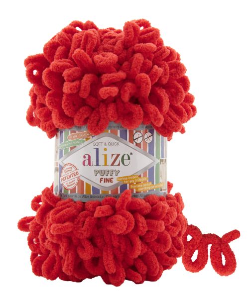 Alize Puffy Fine 106 - kármin piros