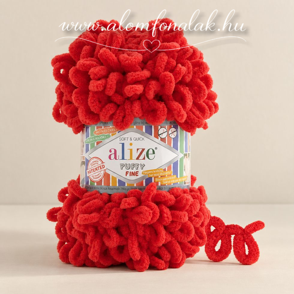 Alize Puffy Fine 106 - kármin piros