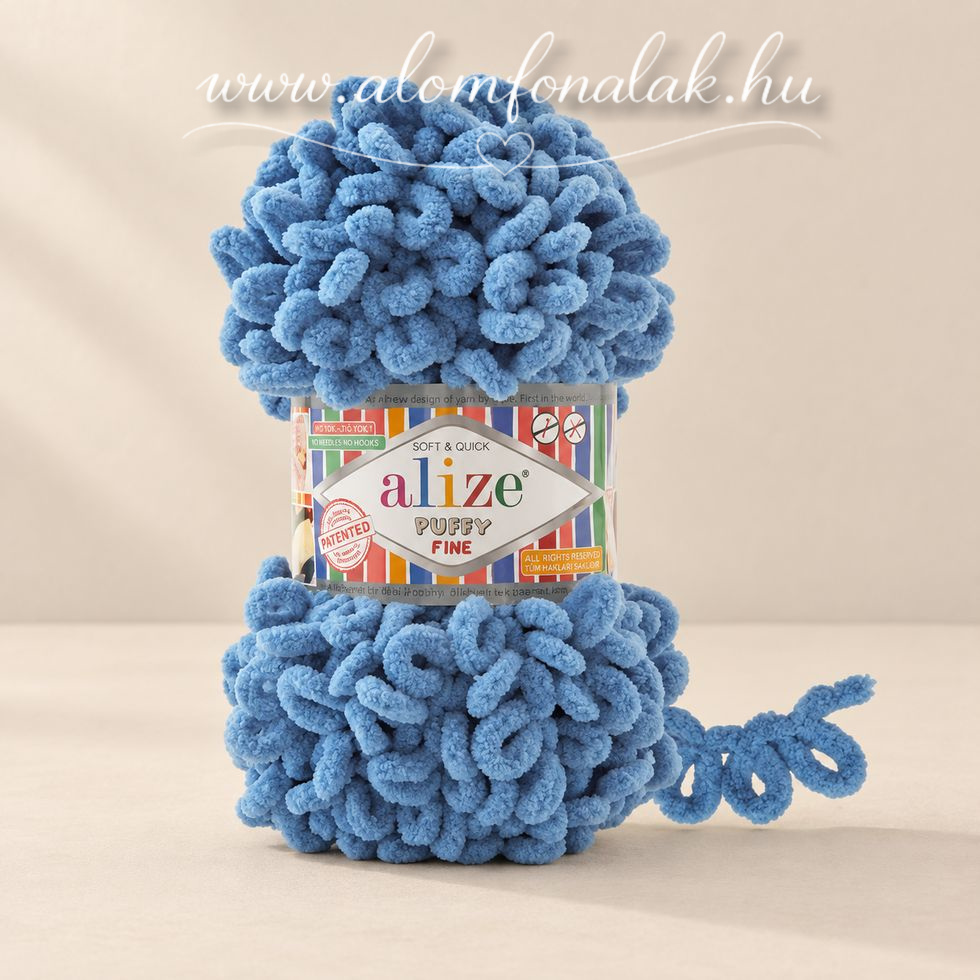 Alize Puffy Fine 374 - denim kék