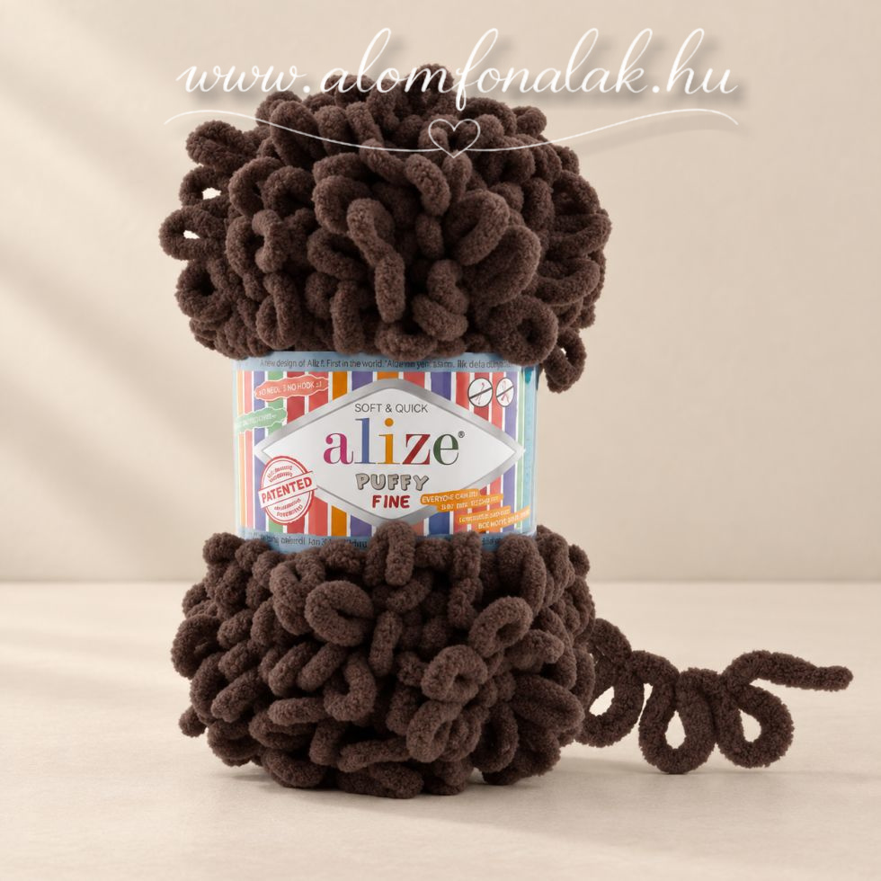 Alize Puffy Fine 26 - sötét csokoládé