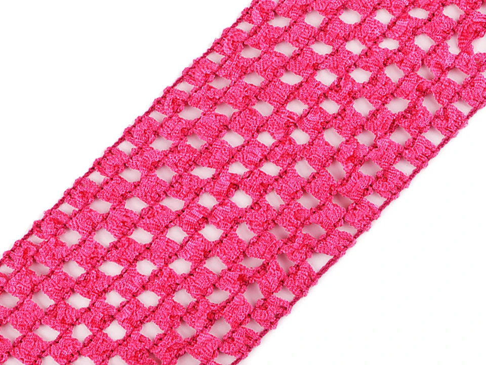 Hálós gumiszalag finom fénnyel - pink