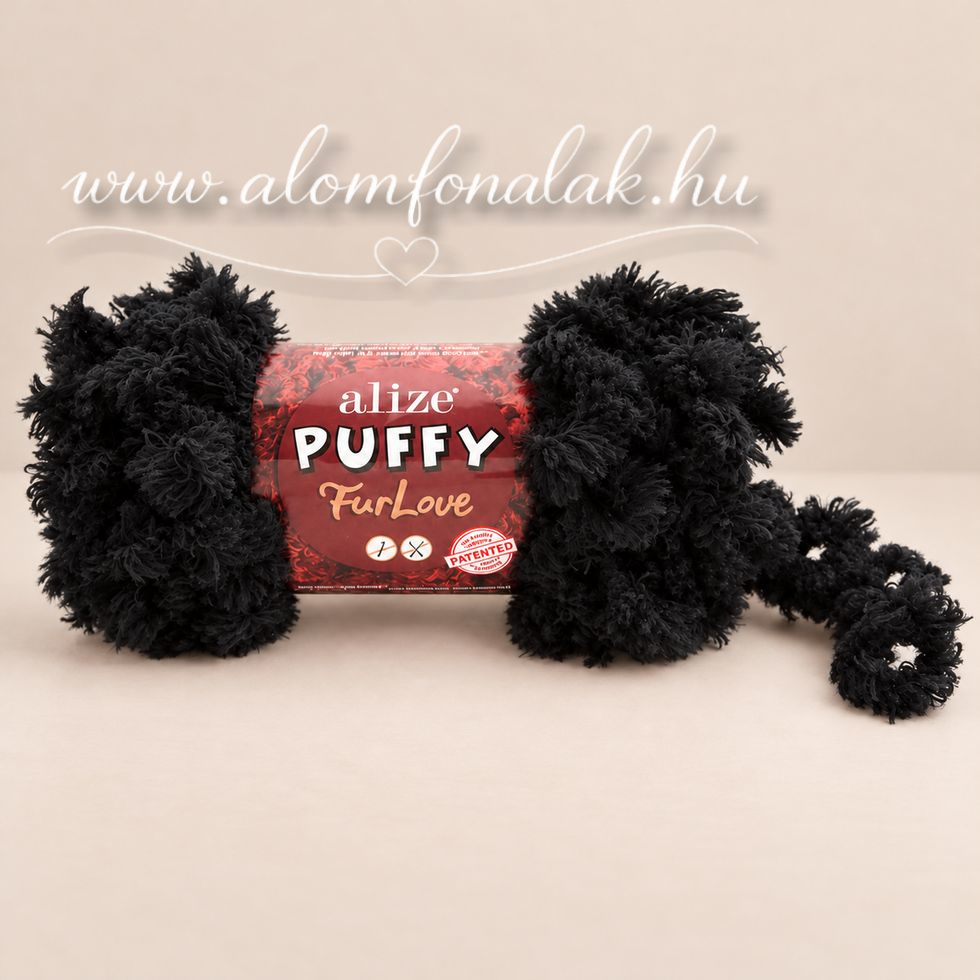 Alize Puffy Furlove 60 - fekete